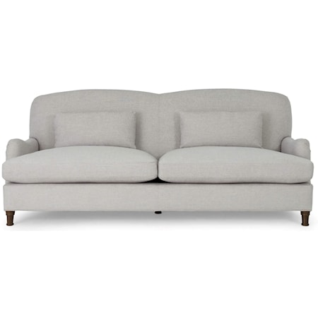 Transitional Sofa with Solid Wood Legs