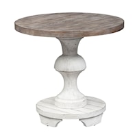 Traditional Pedestal End Table