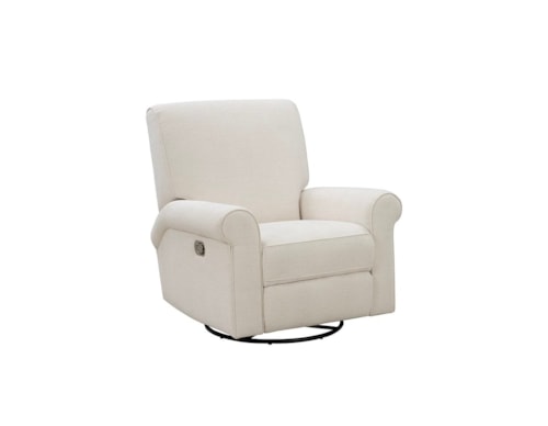 Cottage Swivel Glider Recliner with Rolled Arms