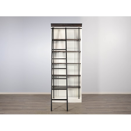 Bookcase with Wooden Ladder