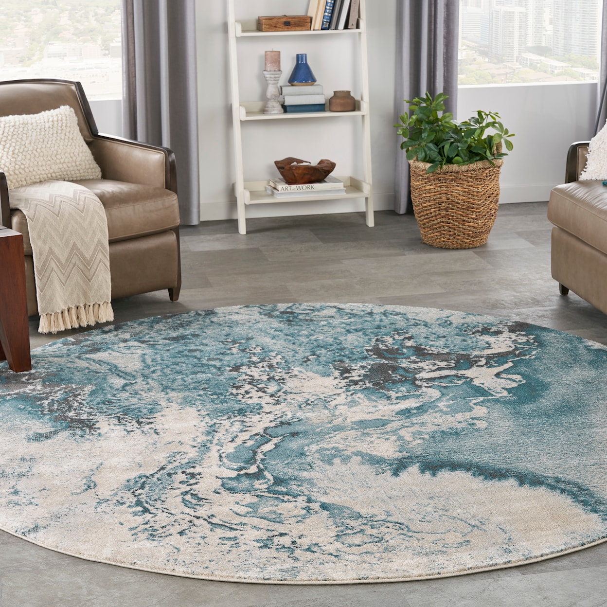 Nourison Maxell 7'10" Round  Rug