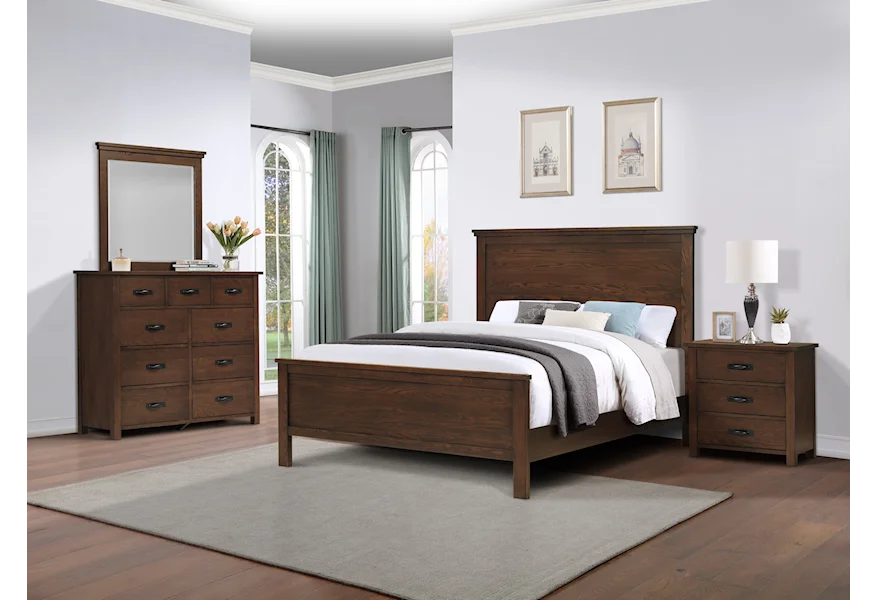Cumberland Rustic Bedroom Set - Queen Size - Dark Brown by Winners Only at Conlin's Furniture