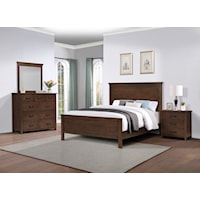 Rustic Bedroom Set - Cali. King Size - Dark Brown