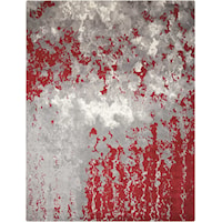 12' x 15' Grey/Red Rectangle Rug