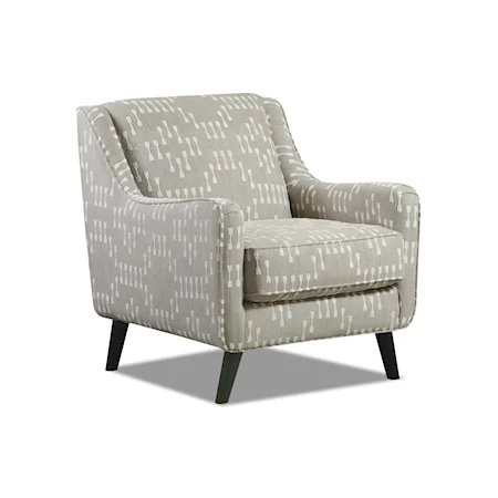 Contemporary Accent Chair with Rounded Track Arms