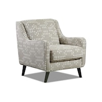 Contemporary Accent Chair with Rounded Track Arms