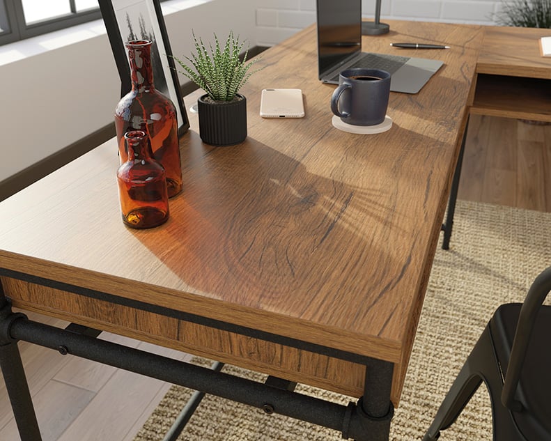 Iron City L-Shaped Desk
