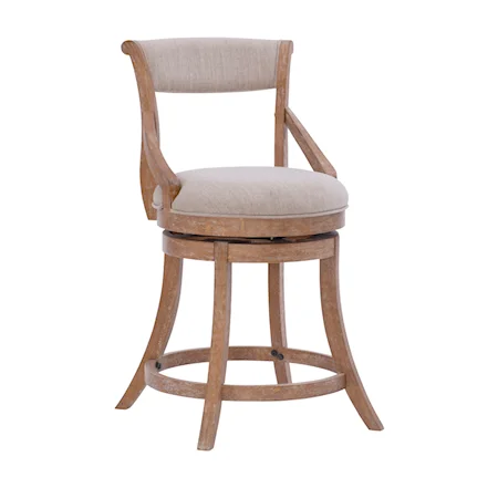 Transitional Tall Upholstered Counter Stool 