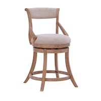 Transitional Tall Upholstered Counter Stool 