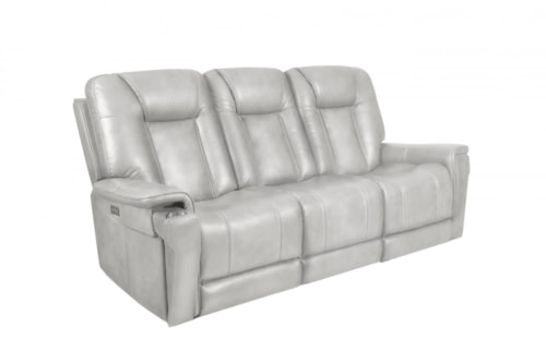 Casual Power Recline Sofa with Cup Holders