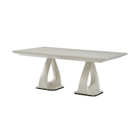 Contemporary Double Pedestal Essence Dining Table