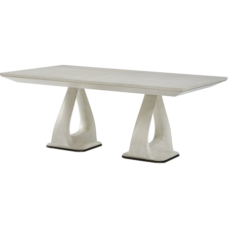 Contemporary Double Pedestal Essence Dining Table