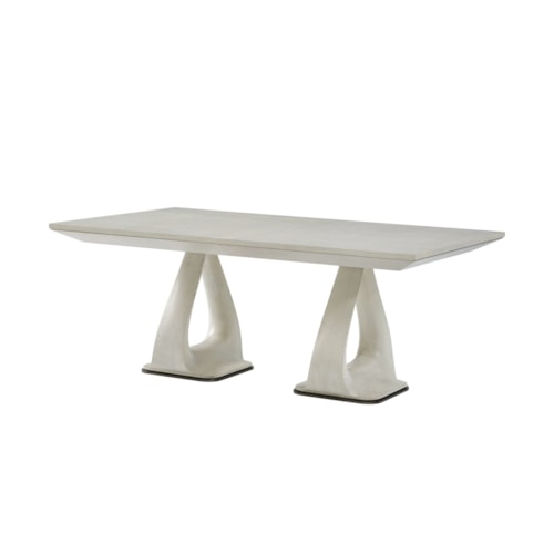 Contemporary Double Pedestal Essence Dining Table