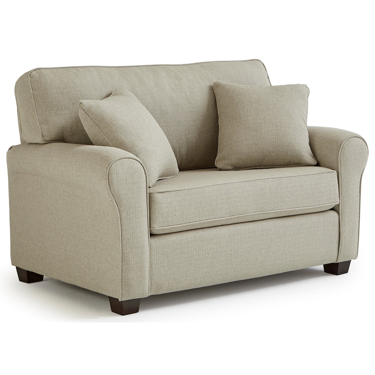 Bravo Furniture Shannon Twin Sofa Sleeper with Memory Foam Mattress