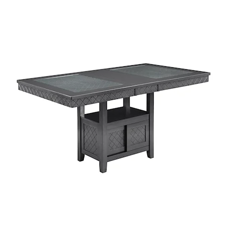 Transitional Counter Height Dining Table with Storage