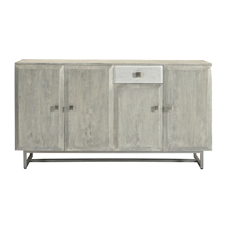 4-Door 1-Drawer Credenza