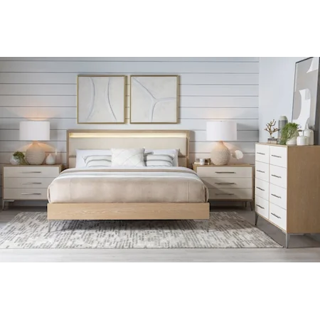 Contemporary 5-Piece Upholstered Queen Bedroom Set