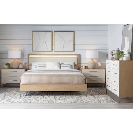 5-Piece Upholstered Cal. King Bedroom Set