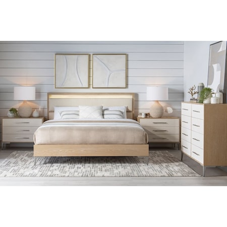 5-Piece Upholstered Cal. King Bedroom Set