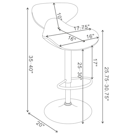 Edenton Adjustable Bar Stool