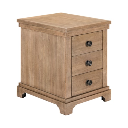 3-Drawer Chairside Table