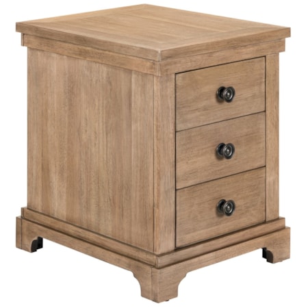 3-Drawer Chairside Table
