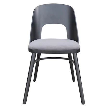 Iago Dining Chair Gray & Black