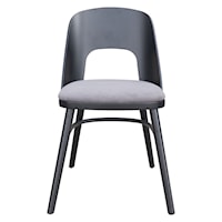 Iago Dining Chair Gray & Black