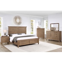 Riverdale Rustic 5-Piece Queen Panel Bed Bedroom Set