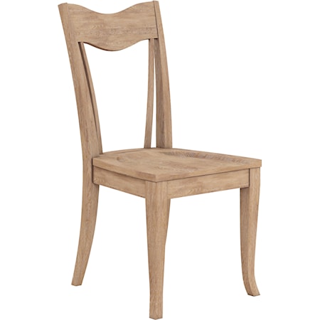 Contemporary Slat-Back Dining Side Chair