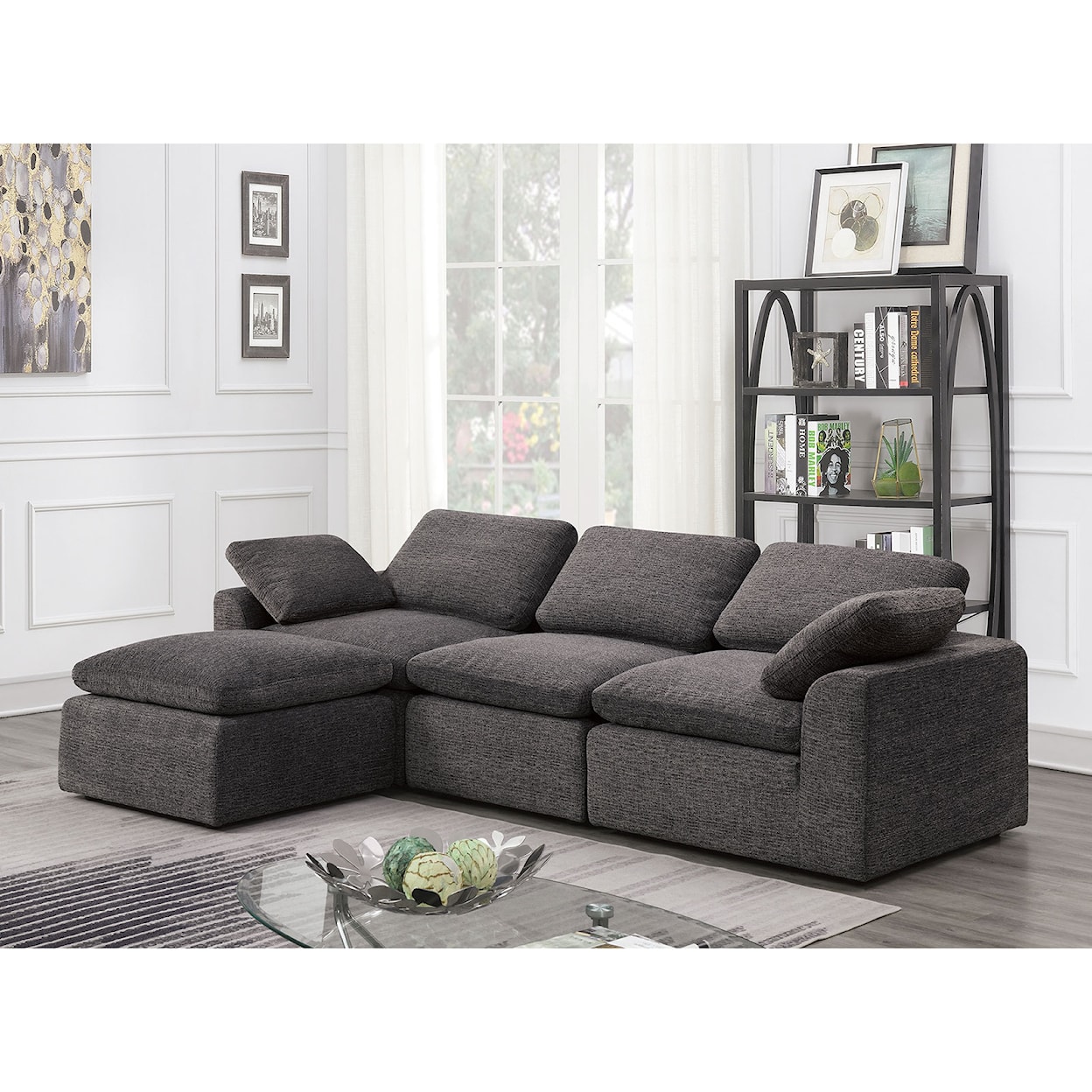 Furniture of America Joel Sofa Chaise 