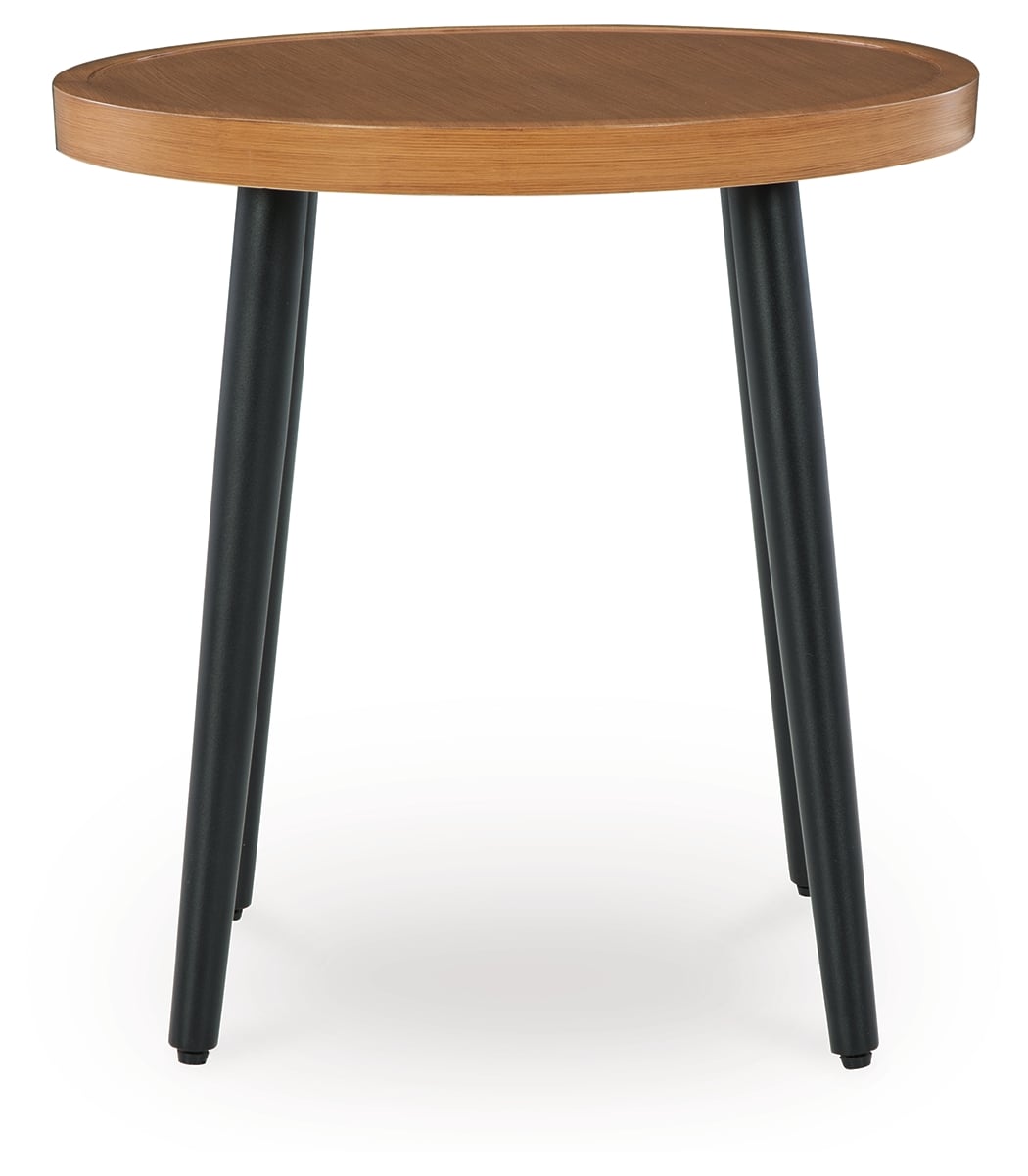 Signature Design by Ashley Horizon Hall Outdoor Round End Table