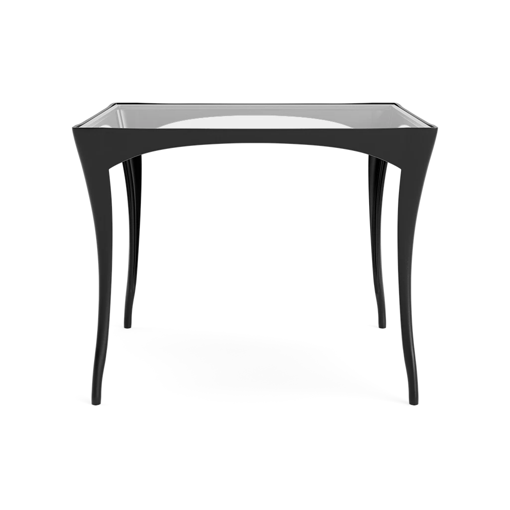 36" Sq. Glass-Top Cast Aluminum Dining Table