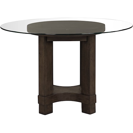 Transitional 52' Glass Dining Table