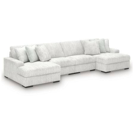 4-Piece Sectional With Double Chaise
