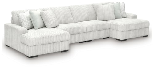4-Piece Sectional With Double Chaise