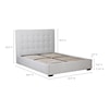 Moe's Home Collection Belle Belle Storage Bed Queen Sand