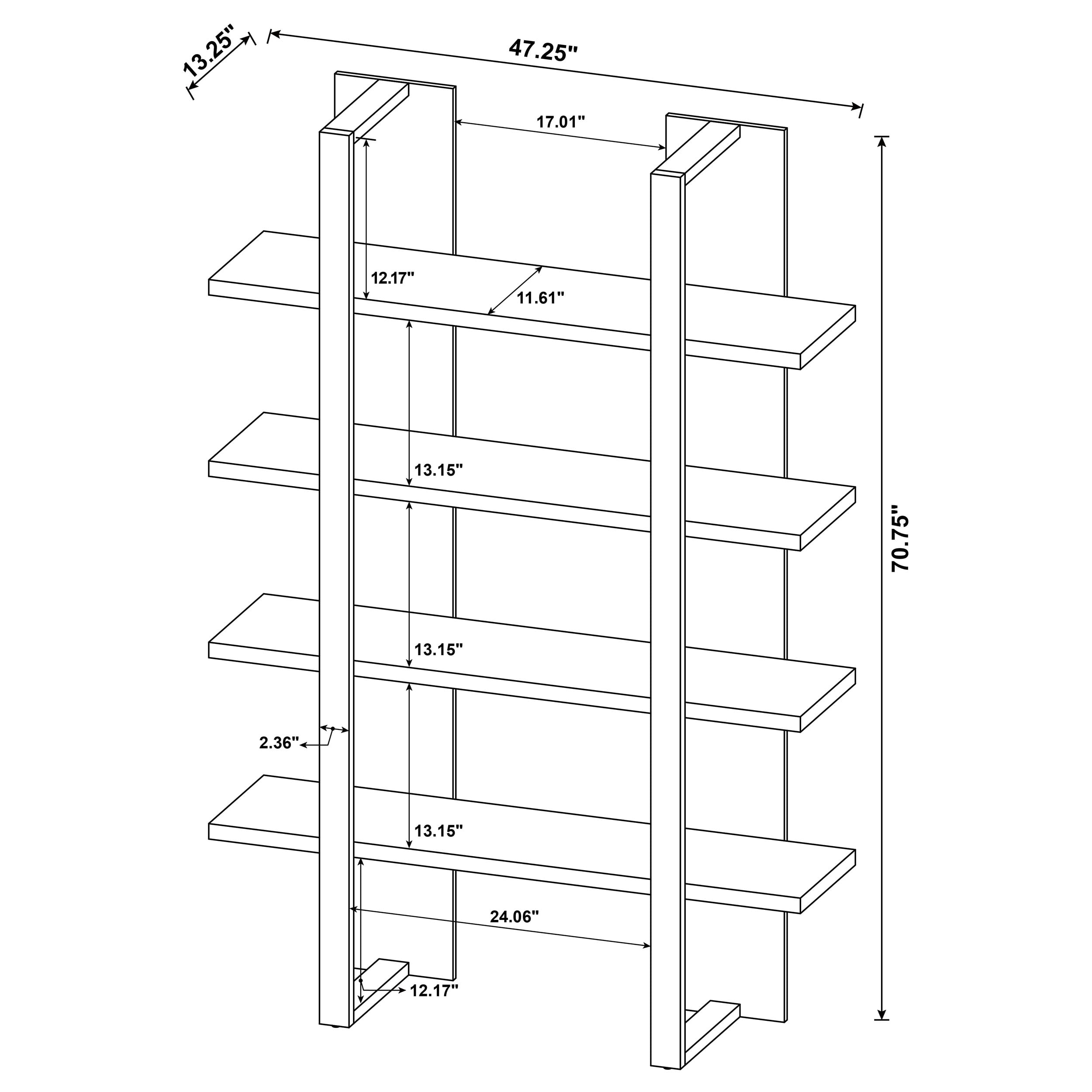 Coaster Danbrook Danbrook 4-shelf Bookshelf and