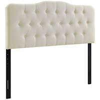 Queen Upholstered Fabric Headboard