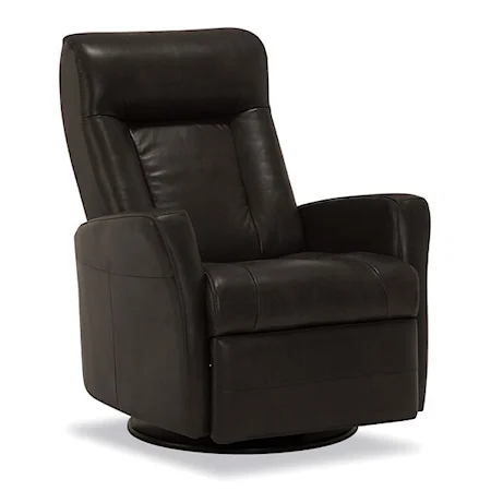 Banff II Contemporary Swivel Glider Recliner with Tight Cushions