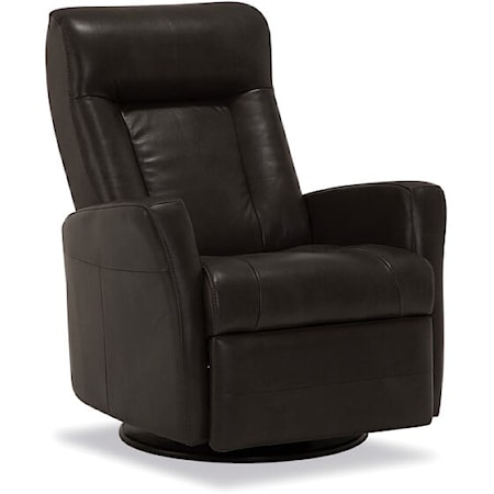 Banff Contemporary Swivel Glider Manual Recliner with Tight Cushions