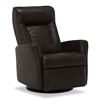 Banff Contemporary Swivel Glider Manual Recliner with Tight Cushions