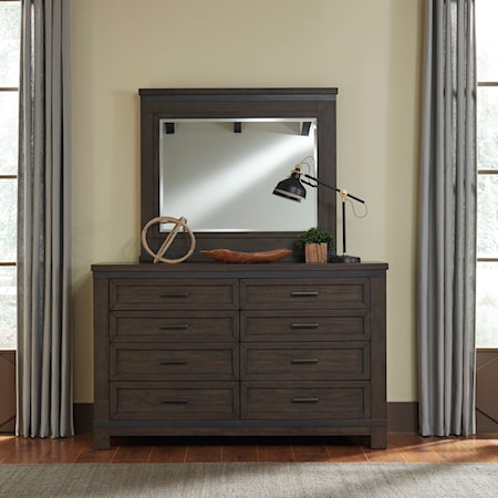 8-Drawer Dresser and Mirror