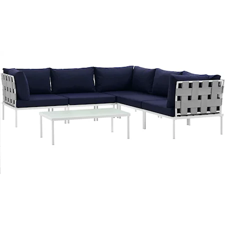 Outdoor 6 Piece Sectional Sofa Set