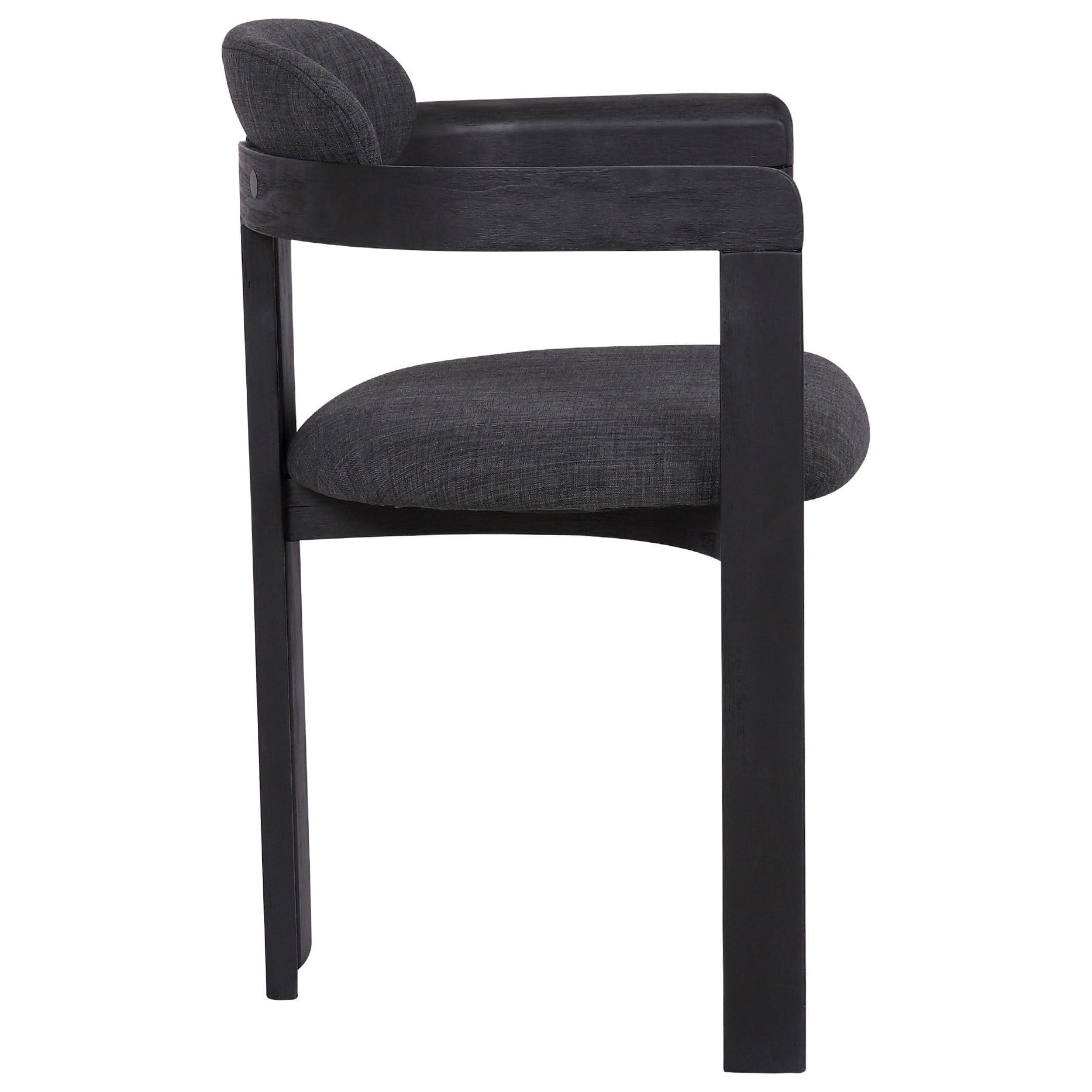 Upholstered Barrel-Back Dining Chair