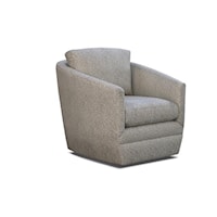 Contemporary Upholstered Accent Swivel Barrel Chair