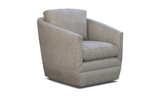 Contemporary Upholstered Accent Swivel Barrel Chair