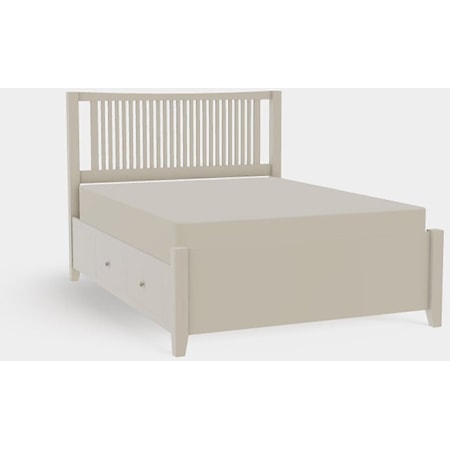 Atwood Queen Spindle Bed with Left Drawerside Storage