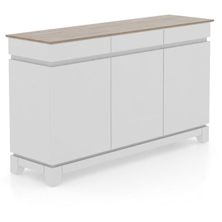 Transitional Customizable 3-Door Dining Credenza