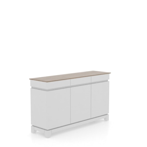Transitional Customizable 3-Door Dining Credenza